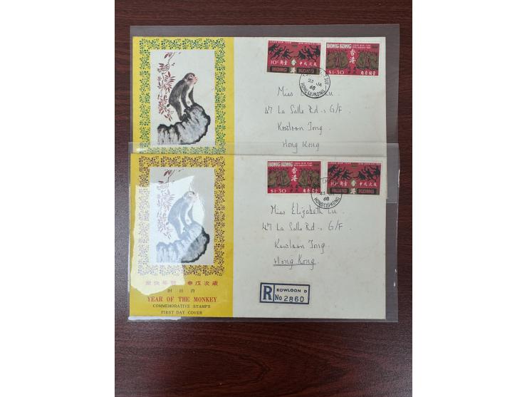 both addressed. Slightly toned. VF-F.