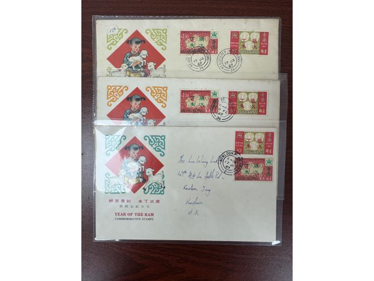 two addressed, others unaddressed. Toned. F-VF.