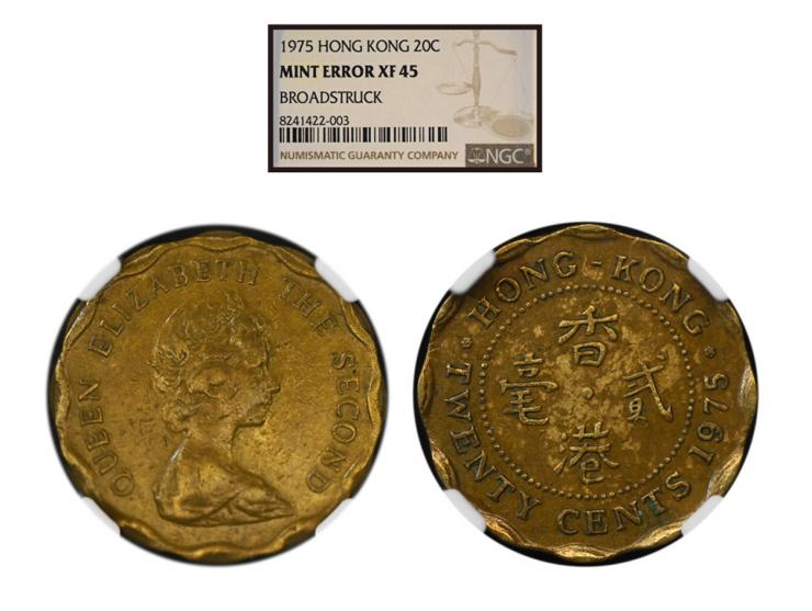 graded by NGC Mint Error XF45 (Broadstruck.)