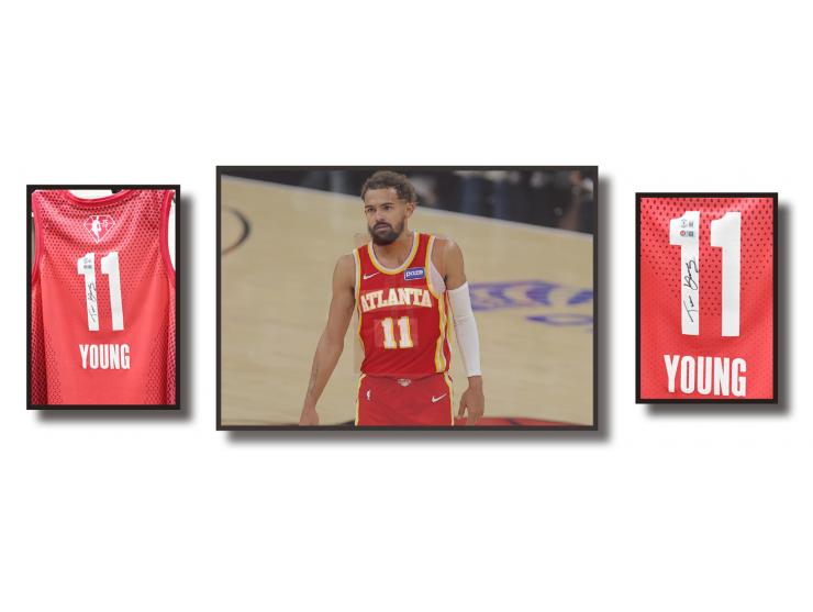 Beckett COA. Trae Young is currently with the Atlanta Hawks, known for his scoring and playmaking abilities. He was selected 