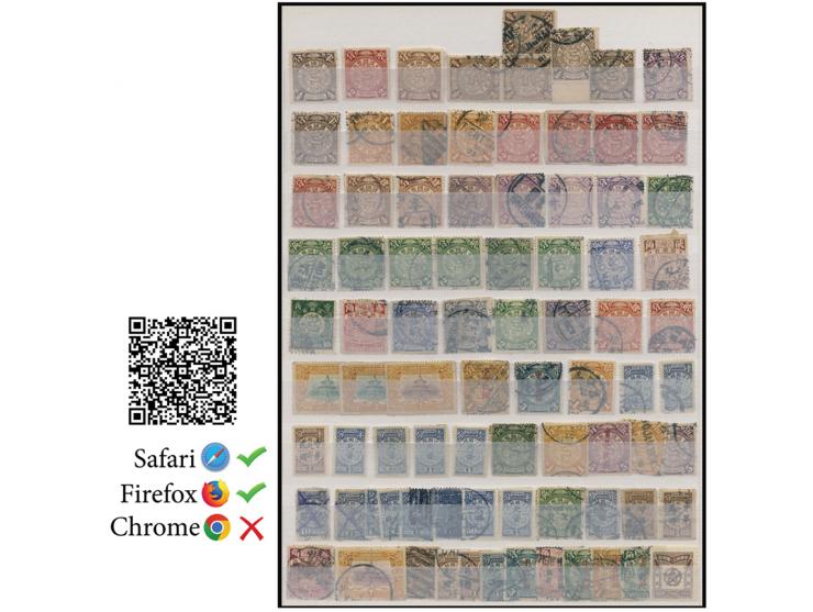 including CIP, Hsuan Tung, Imperial Postage Due, Junk, SYS, SYS National Currency, SYS Golden Yuan and others. Large quantity