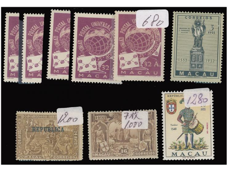 including Vasco Da Gama set, Vasco Da Gama ovpt. REPUBLICA set, UPU x 5, St. Francis set, Sports x 6 sets and Military Unifor