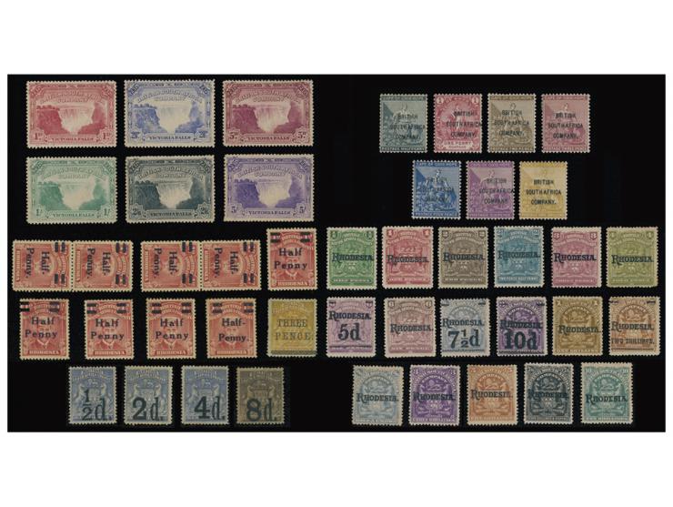 all mint, some no gum, 1d and 3s colour faded on surface. F-VF.