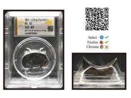 28.1 x 16.4 x 20.0mm，weighs 34g. Graded GBCA XF 45.