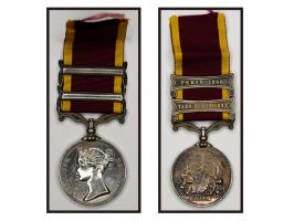 with clasp Peking 1860 and Taku Forts 1860, and ribbon. Rare historical item.