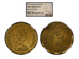 graded by NGC Mint Error XF45 (Broadstruck.)