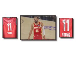 Beckett COA. Trae Young is currently with the Atlanta Hawks, known for his scoring and playmaking abilities. He was selected 