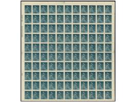 unused without gum as issued. Slightly toned. VF-F. Very rare in complete sheet.