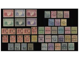 all mint, some no gum, 1d and 3s colour faded on surface. F-VF.