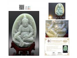 Name of the Artwork:&nbsp;Yellow Caishen (Master Zhang's Artwork)Material: Hetian Jade OrnamentDimensions: Approximately 9.3c